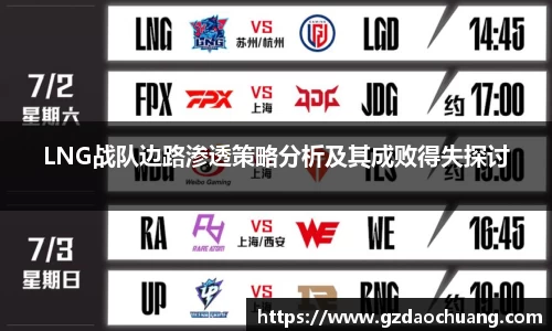 LNG战队边路渗透策略分析及其成败得失探讨