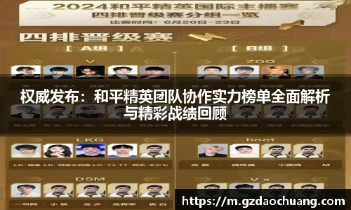 权威发布：和平精英团队协作实力榜单全面解析与精彩战绩回顾