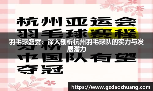 羽毛球盛宴：深入剖析杭州羽毛球队的实力与发展潜力